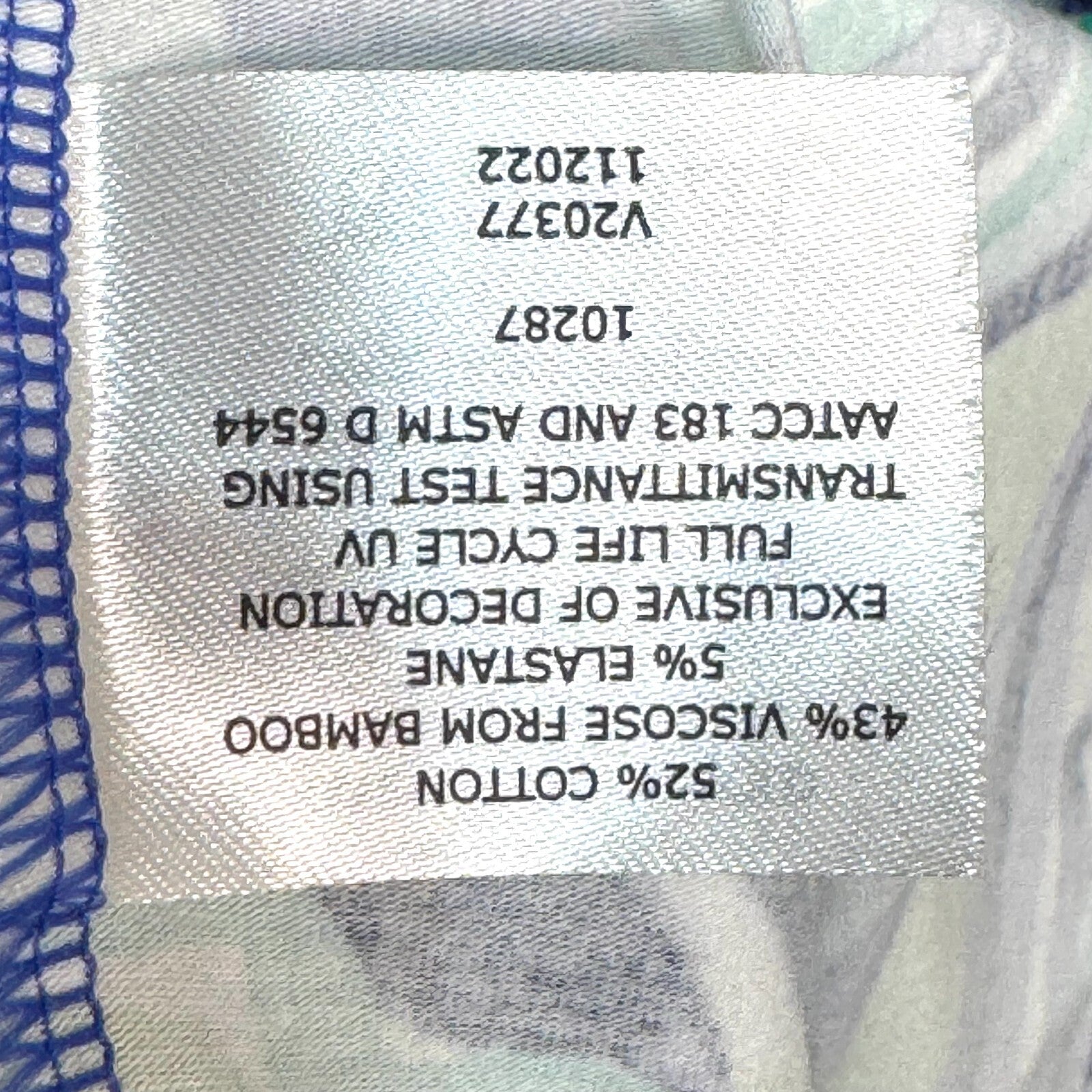 Coolibar Dress Size Medium Oceanside Sleeveless Tank UPF 50 Blue Print