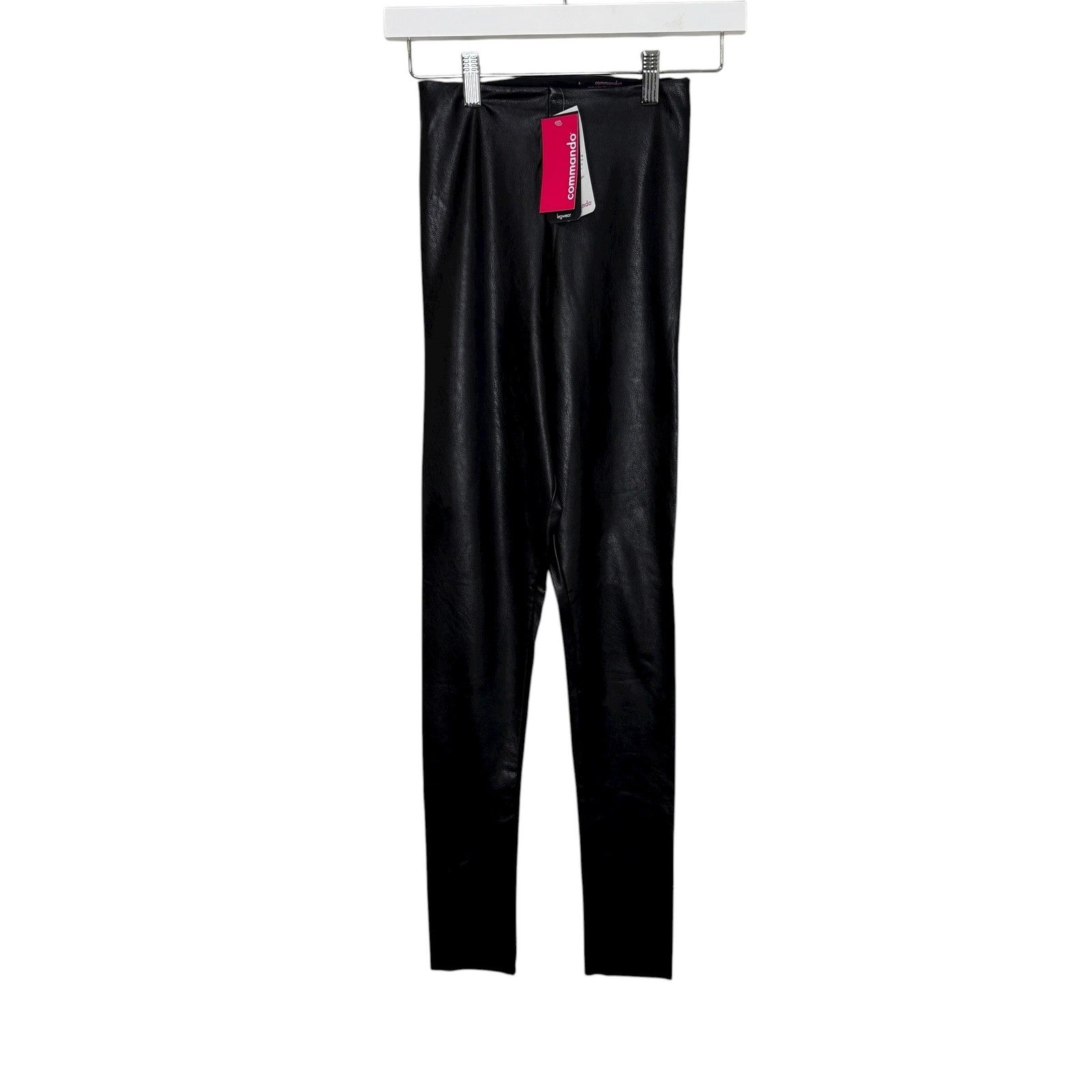 Commando Leggings Womens Small Black Faux Leather Perfect Control Made USA SLG06