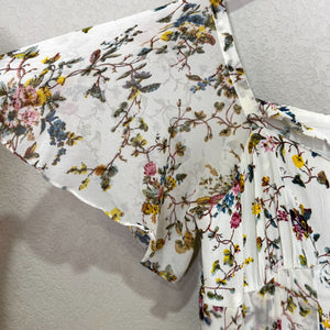 VTG Gail Garner All That Glitters San Francisco Dress Size Small Floral Sheer