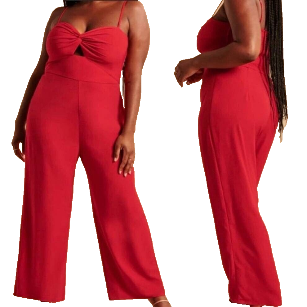 Abercrombie & Fitch NEW Women Red Jumpsuit Size Small $120
