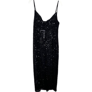 One Teaspoon NEW Stellar Black Hand Beaded Slip Dress Size Medium