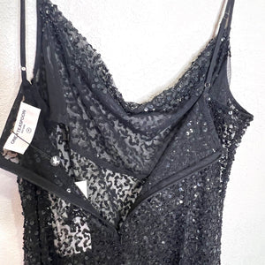 One Teaspoon NEW Stellar Black Hand Beaded Slip Dress Size Medium