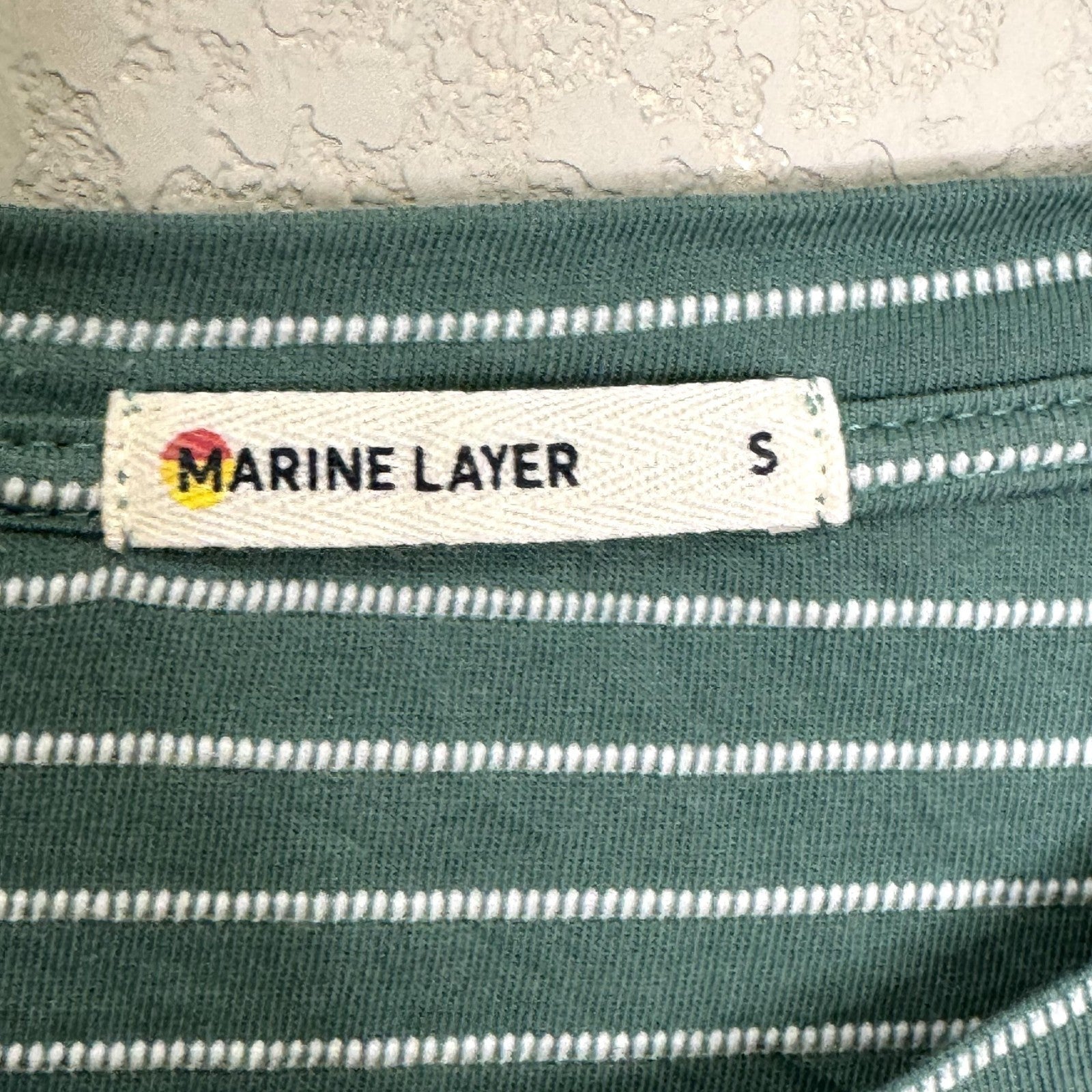 Marine Layer Shirt Womens Small Stripe Cropped Boxy Summer Modal 15158