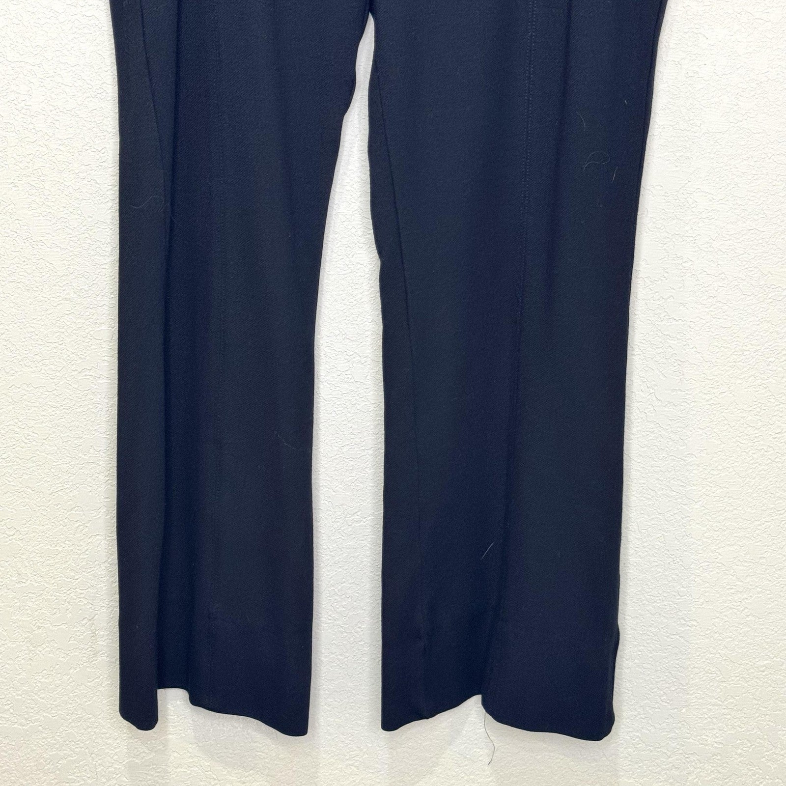 ME+EM Pants Womens 12 Black Side Zip High Rise Straight Pintuck Crease AW22T300