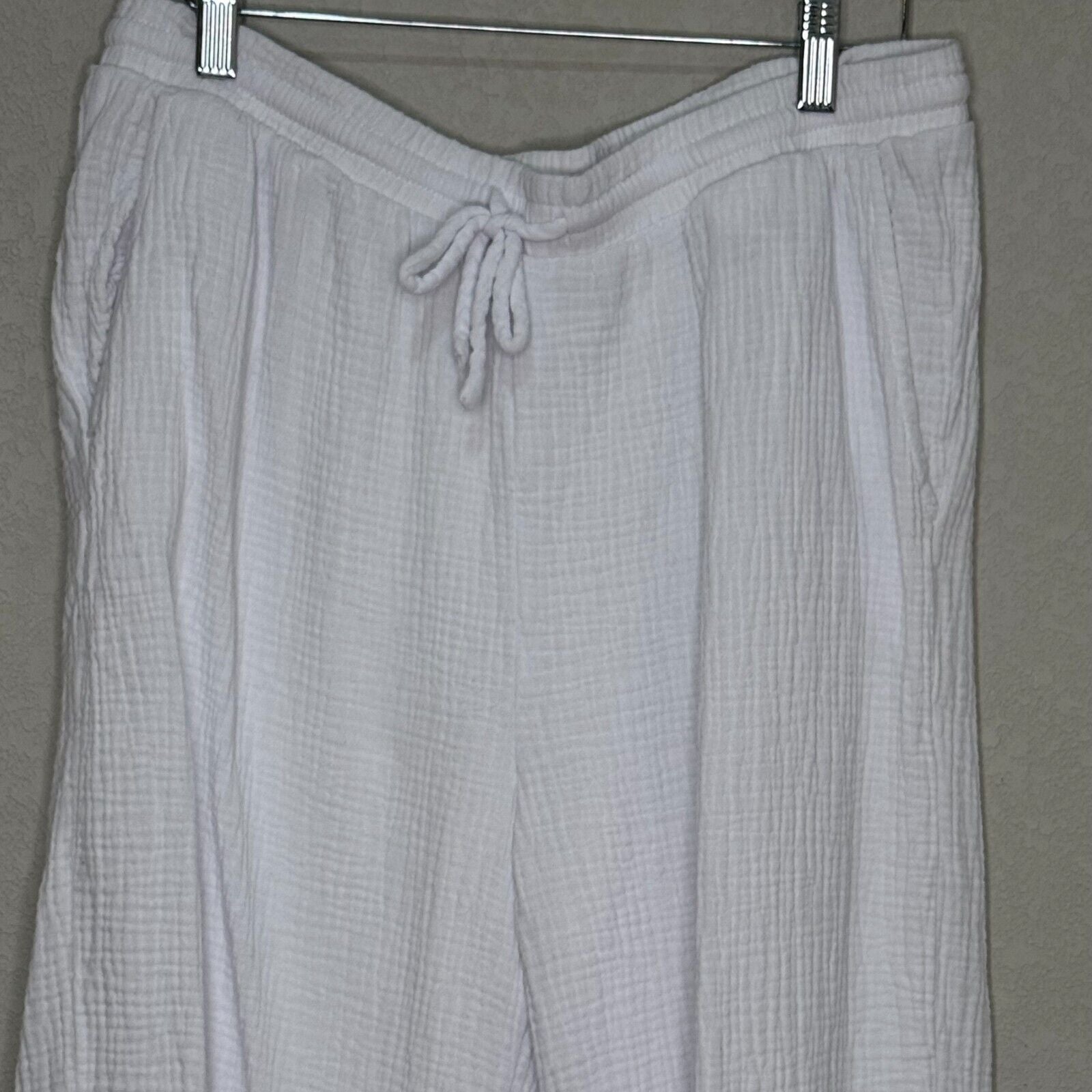 Z SUPPLY White Bondi Cotton Gauze Pants Size Large