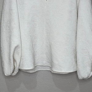 Samsoe Samsoe Margot Blouse Size XS White Puff Sleeve Collared Top