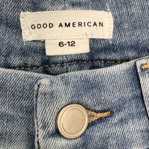 Good American Always Fits Crop Jeans Medium Blue Wash Size 6-12