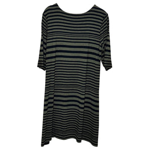 Habitat Dress Womens Small Shirt Dress Striped Knit Stretch Casual