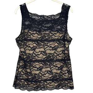 Kay Celine Black Lace Cami Tank Size XL Sexy