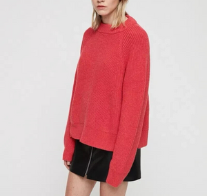 AllSaints Sweater Size Small The Sylvie Pink Wool Cashmere Blend Jumper $198