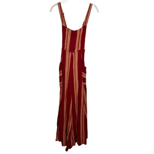 FREE PEOPLE Red Wildberry Combo Crossback Chante Maxi Dress Size Small NEW $198