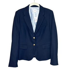 J. Crew Factory NEW Navy Blue Original Schoolboy Wool Blazer Jacket Size 8 $148