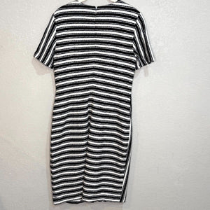 HUGO BOSS NEW Haripela Stripe Ribbed Knit Stretch Sheath Dress Size 6 $545