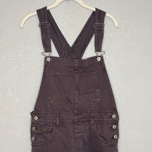 Free People We The Free Ziggy Denim Overalls Size Small Mocha Brown