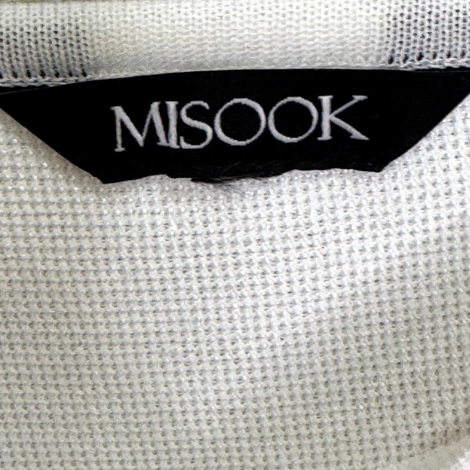 Misook Sweater 1X White Tonal Striped Sweater Tunic