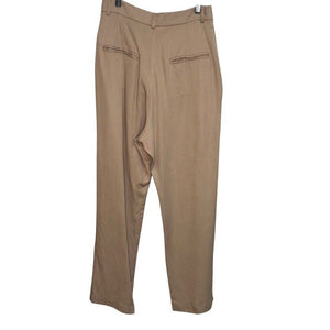 Reformation Mason Wide Leg Pants Size 6 Ankle Trousers Khaki Tan