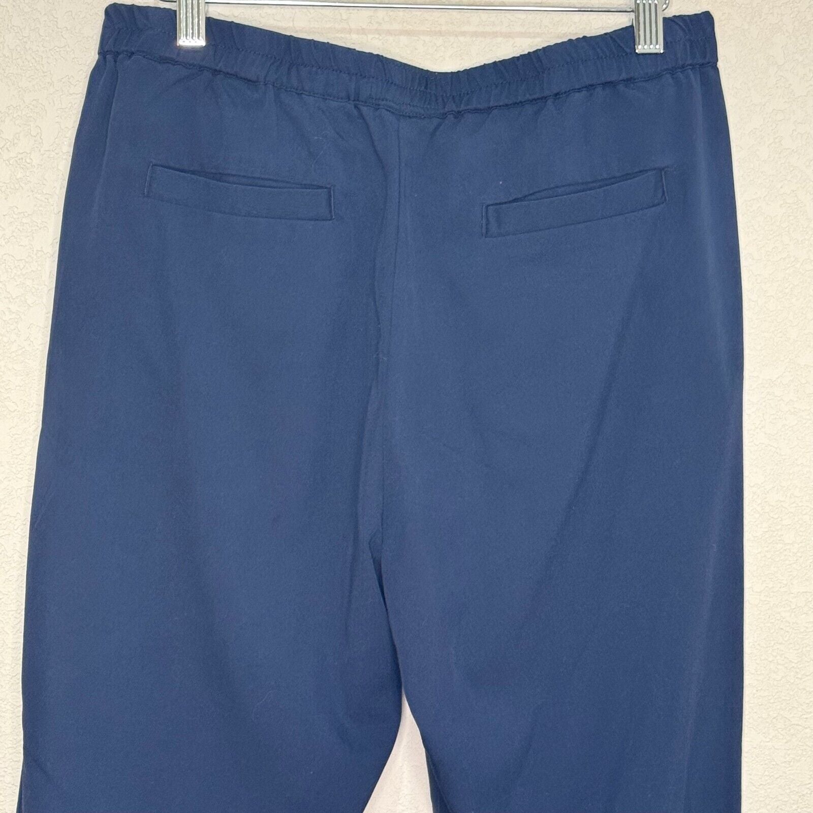 Marine Layer Allison Pants Women Size Medium Navy Blue Pockets Dolphin Hem