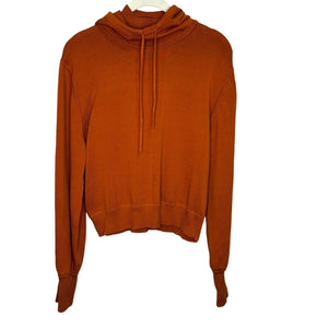 Athleta x Alicia Keys FoliageI Orange Hooded Intention Sweater Size Small $169