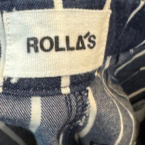 Rolla's High Rise Old Mate Pant Size 25 Ink Blue White Stripe