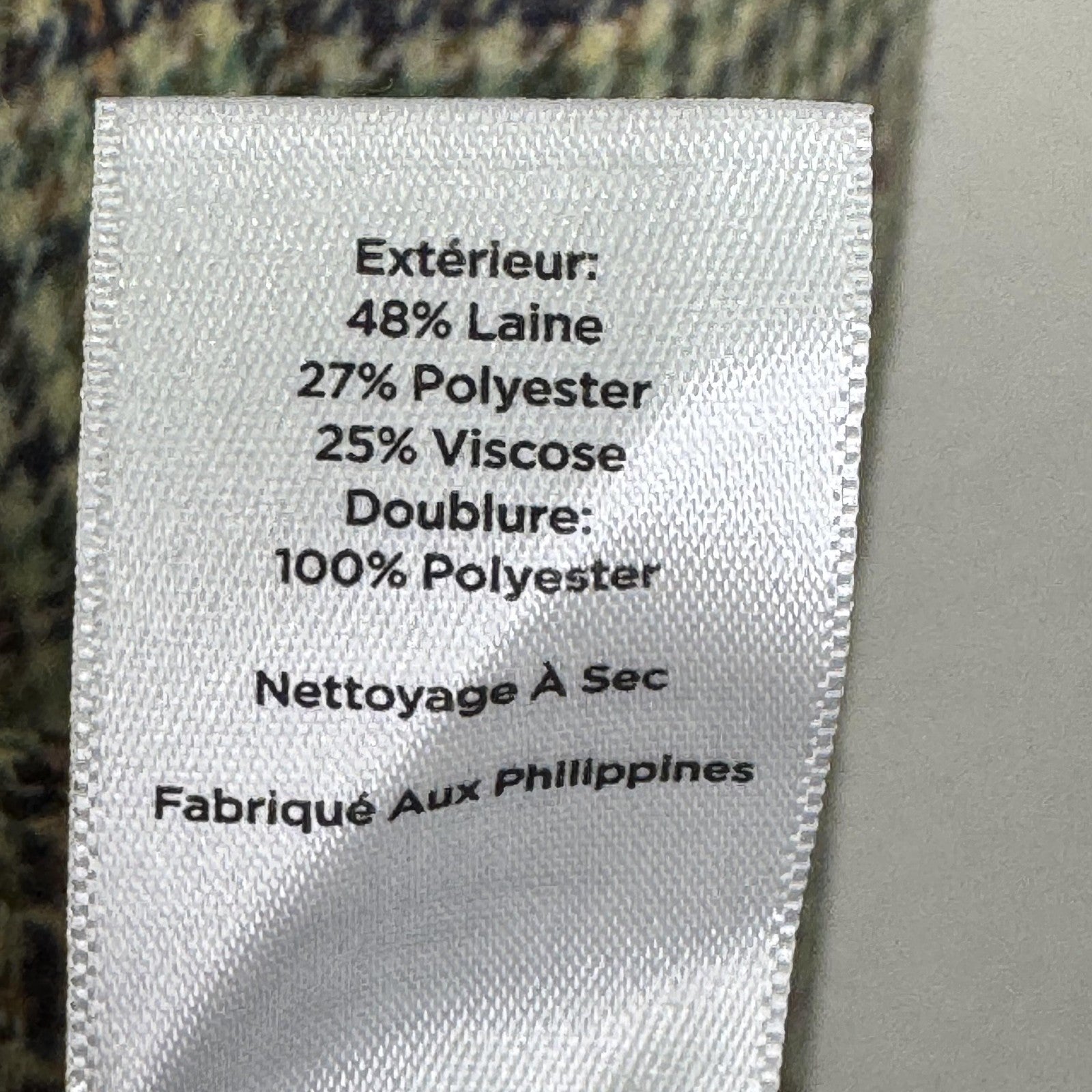 Talbots Blazer Womens 16 Houndstooth Wool Blend Tweed Two Button Gold Crest