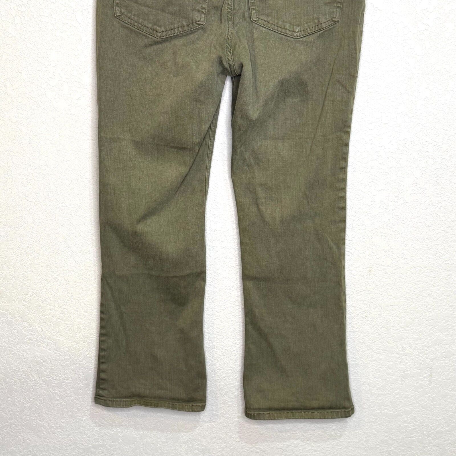 J. Crew Billie Demi Boot Crop Jeans Size 27 Olive Green Green Stretch AQ781