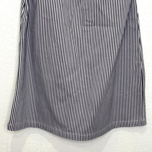 Volcom Frochickie Dress Womens Small Black White Stripe Strapless Zip Cotton