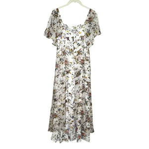 VTG Gail Garner All That Glitters San Francisco Dress Size Small Floral Sheer