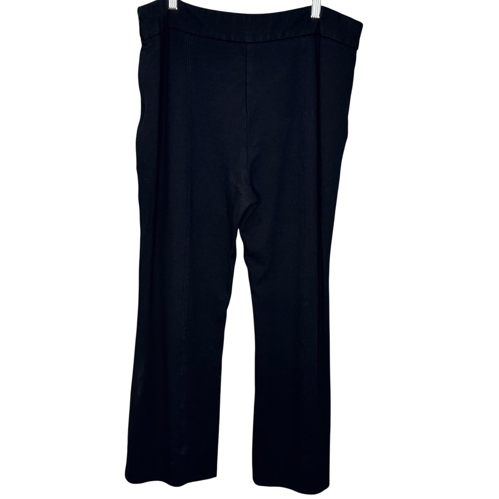 ME+EM Pants Womens 12 Black Side Zip High Rise Straight Pintuck Crease AW22T300