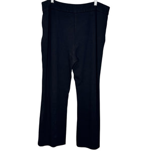 ME+EM Pants Womens 12 Black Side Zip High Rise Straight Pintuck Crease AW22T300