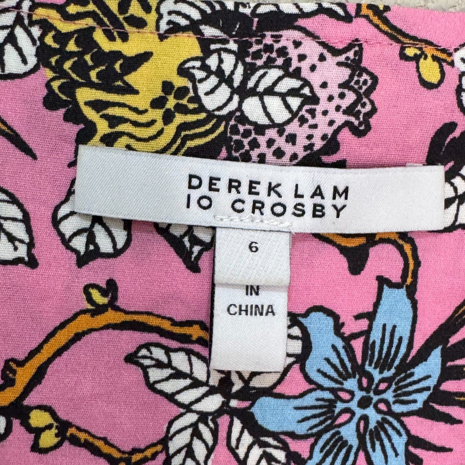 Derek Lam 10 Crosby Dress Size 6 Greta Pink Flutter Sleeve Button Down