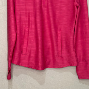 Tommy Bahama Zip Pullover Top Size Small Hot Pink Golf Tennis Pickleball