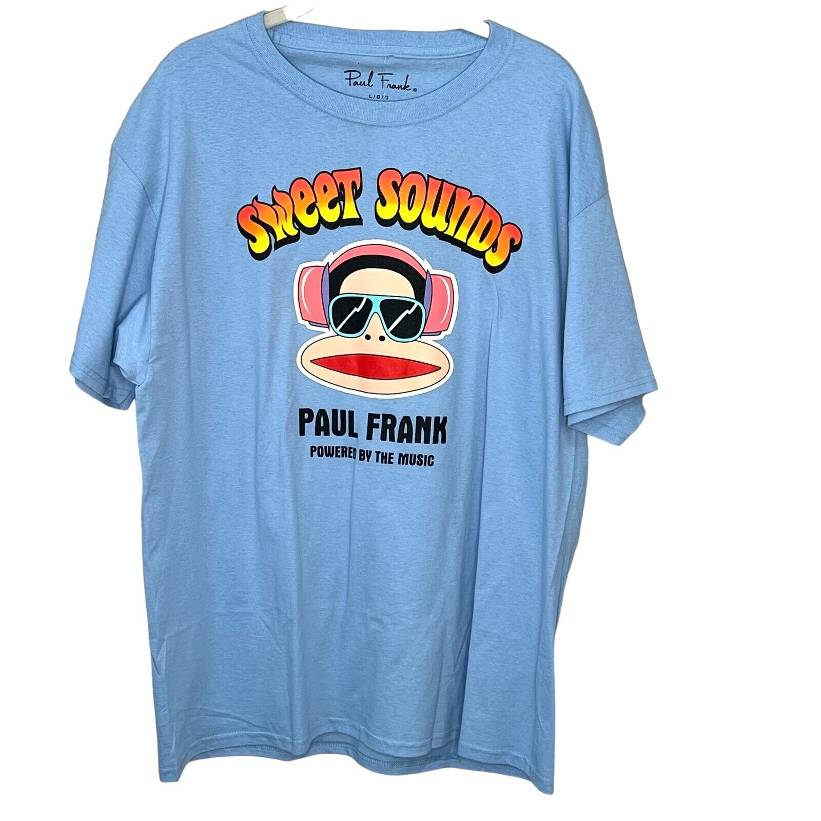 Paul Frank Mens Blue Sweet Sounds Cotton Tee Size Large NEW