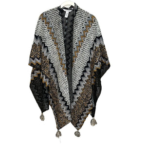 Michael Stars Sweater Poncho Blanket Wrap One Size