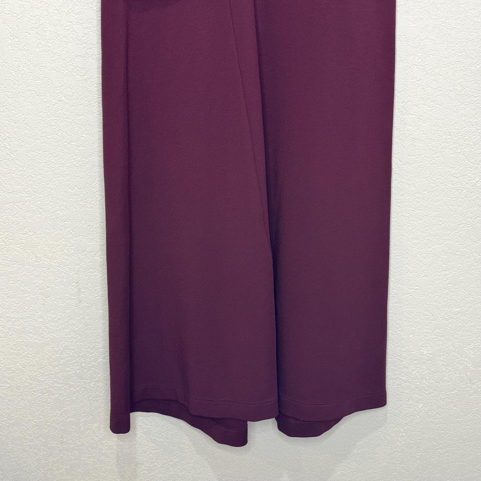 Jil Sander Dress Womens Medium Burgundy Sleeveless Midi Made Italy Modal Blend