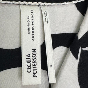 Anthropologie Cecelia Petterson Pajama Shirt Size Medium Black White Flannel