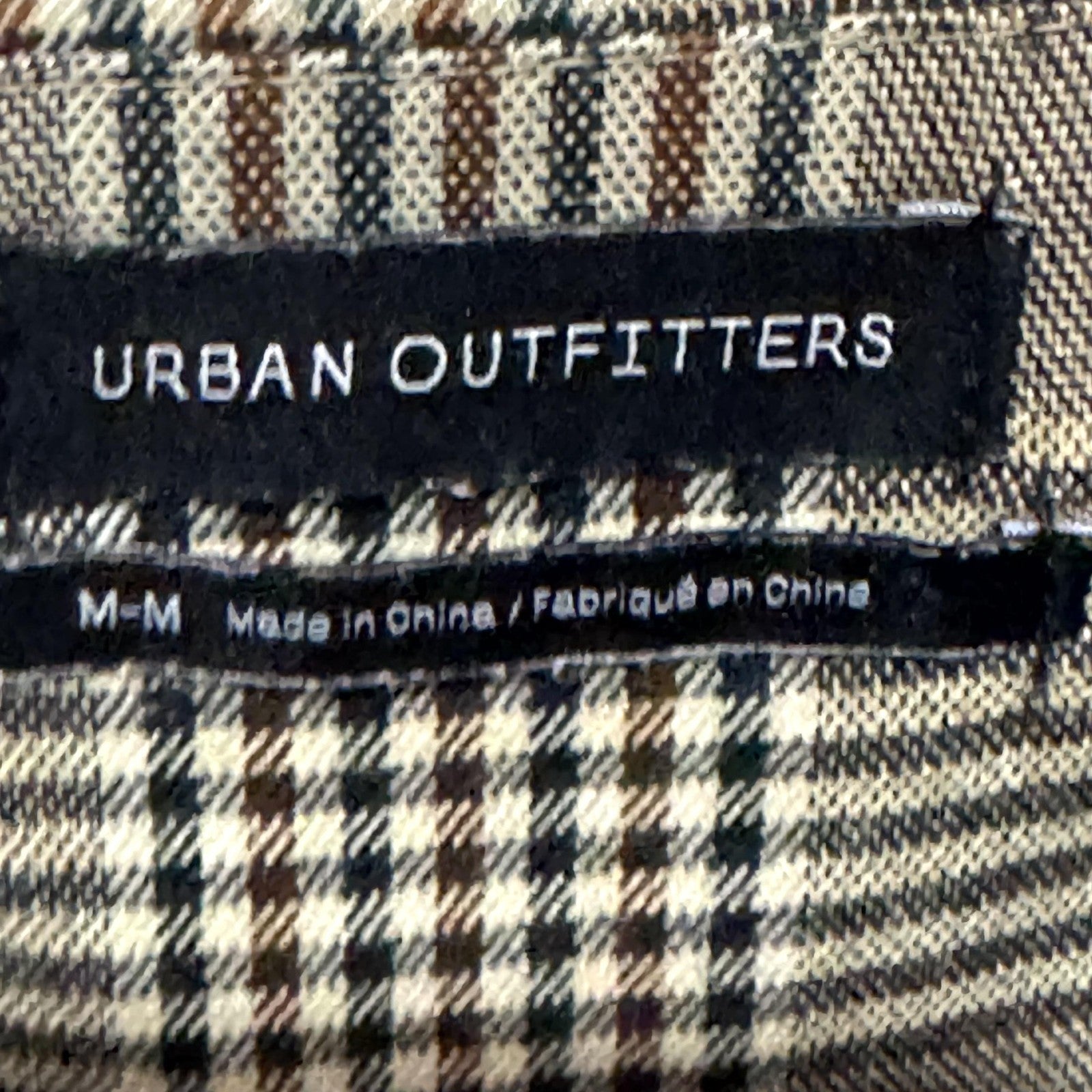 Urban Outfitters Cassidy Shorts Romper Medium Brown Plaid Square Neck