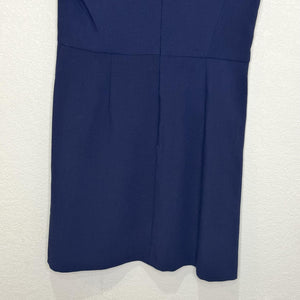 French Connection Dress Medium Whisper Navy Blue Short Sleeve Work Office Career