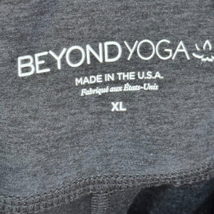 Beyond Yoga Limitless High-Waisted Pants Size XL Heathered Black Gray