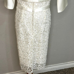 Jessica McClintock Strapless Lace Bridal Dress w Bolero Size 12