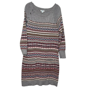 Sundance Sweater Dress Size Medium Elise Lighthouse Wool Blend Fair Isle