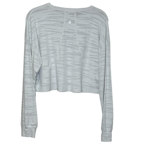 Lululemon Pullover Womens 6 Swiftly Tech Long Sleeve Crop Tiger Wave Lightweight