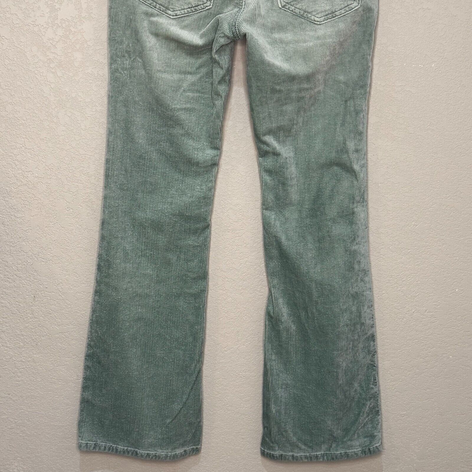 Anthropologie Pilcro The Icon Corduroy Jeans Pants Size 27 Green Flare Low Rise