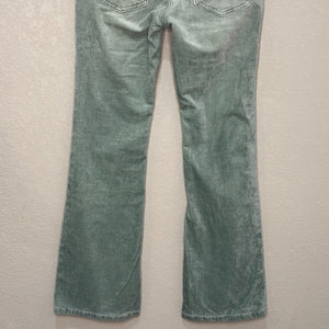 Anthropologie Pilcro The Icon Corduroy Jeans Pants Size 27 Green Flare Low Rise