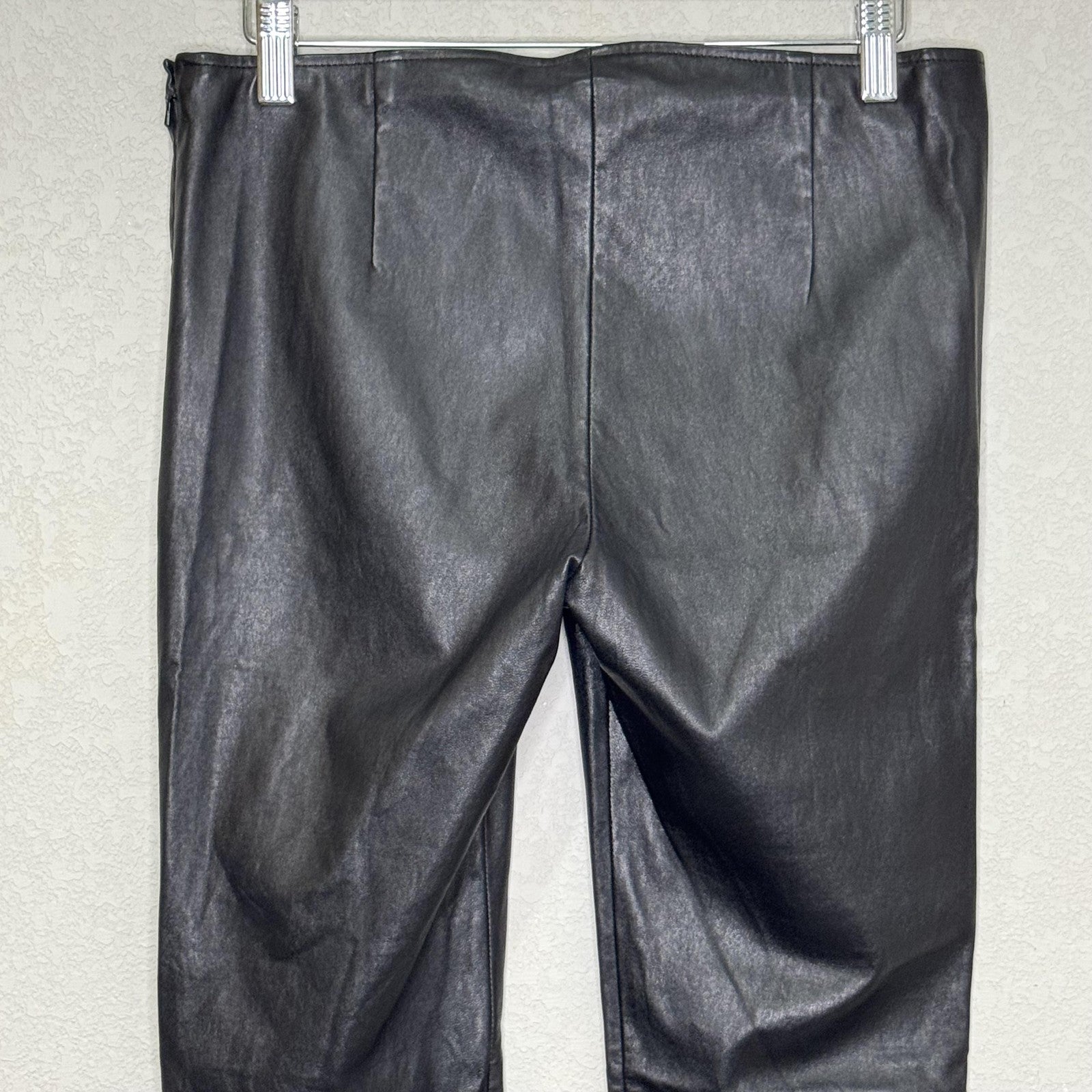 Michael Stars Pants Womens Medium Black Stretch Leather Leggings Skinny KT13C750