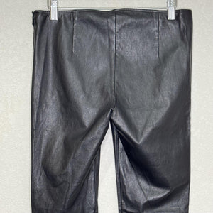 Michael Stars Pants Womens Medium Black Stretch Leather Leggings Skinny KT13C750