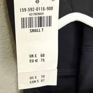 Abercrombie & Fitch Dress Womens Small Black White Trim Cutout Fit Flare NWT