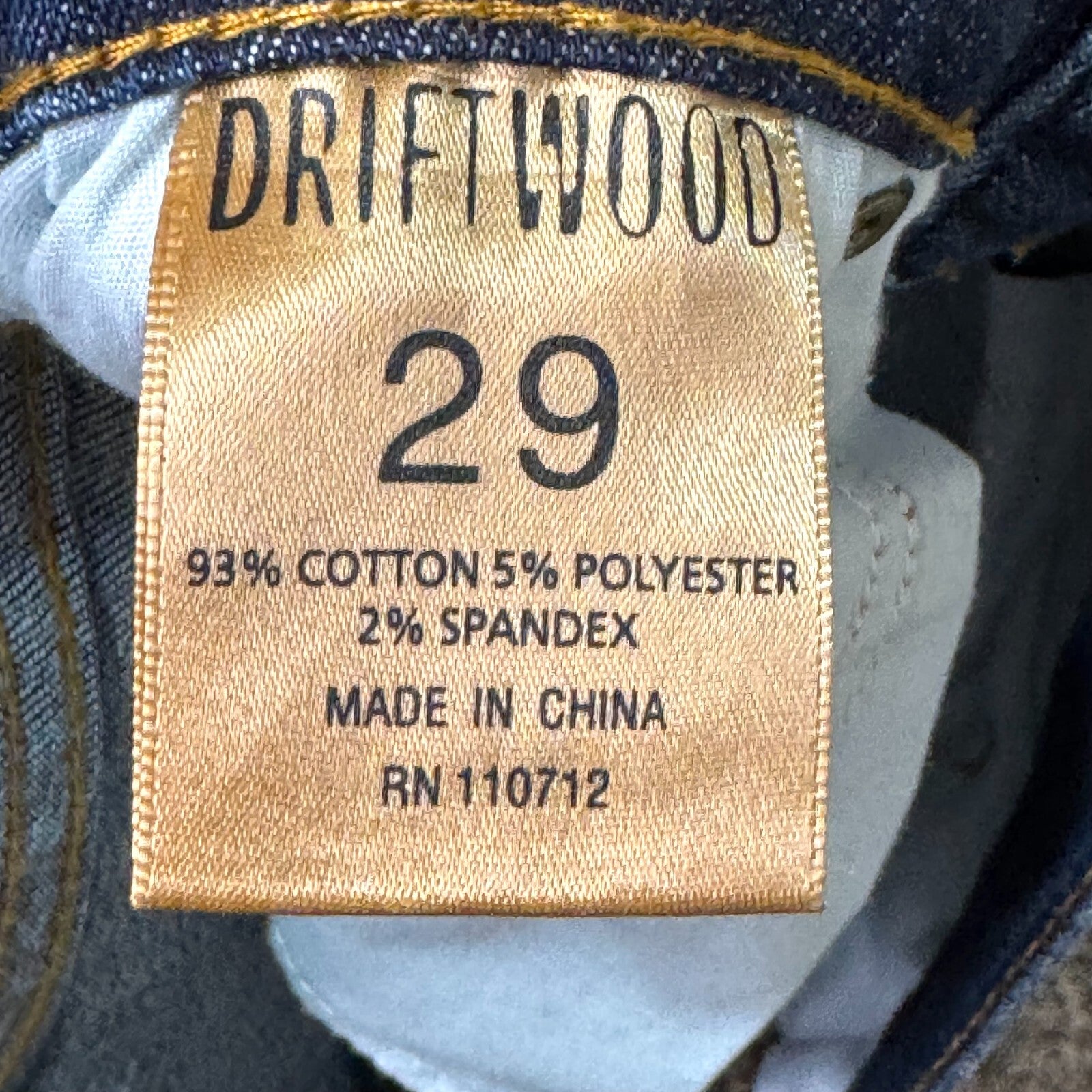 Driftwood Audrey Jeans Women's Size 29 Straight Fit Blue Denim Stretch Sundance