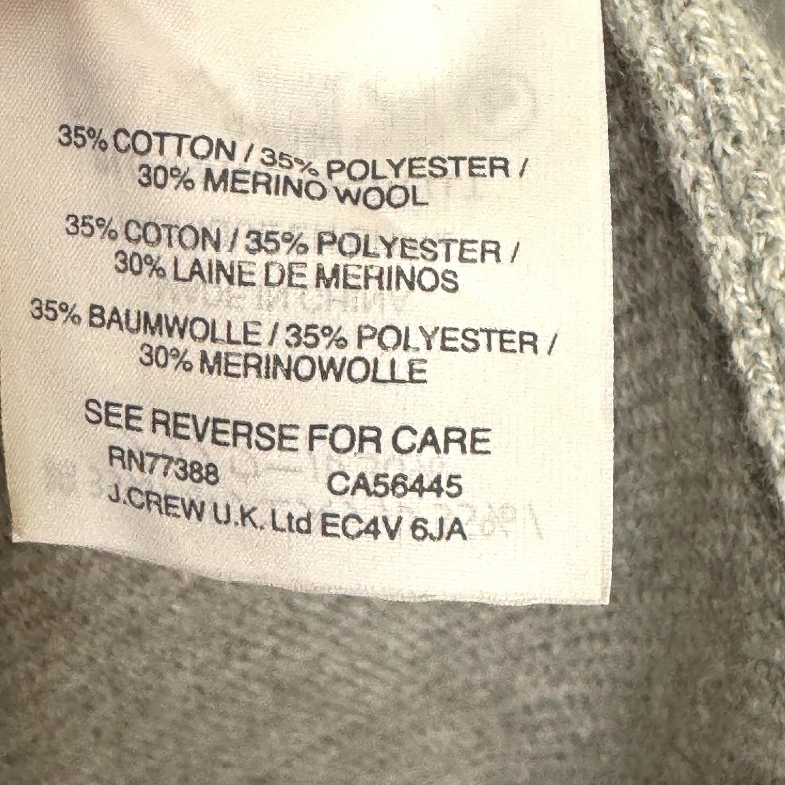 J Crew Sweater Womens Small Open Front Blazer Cardigan Merino Wool Blend Pockets