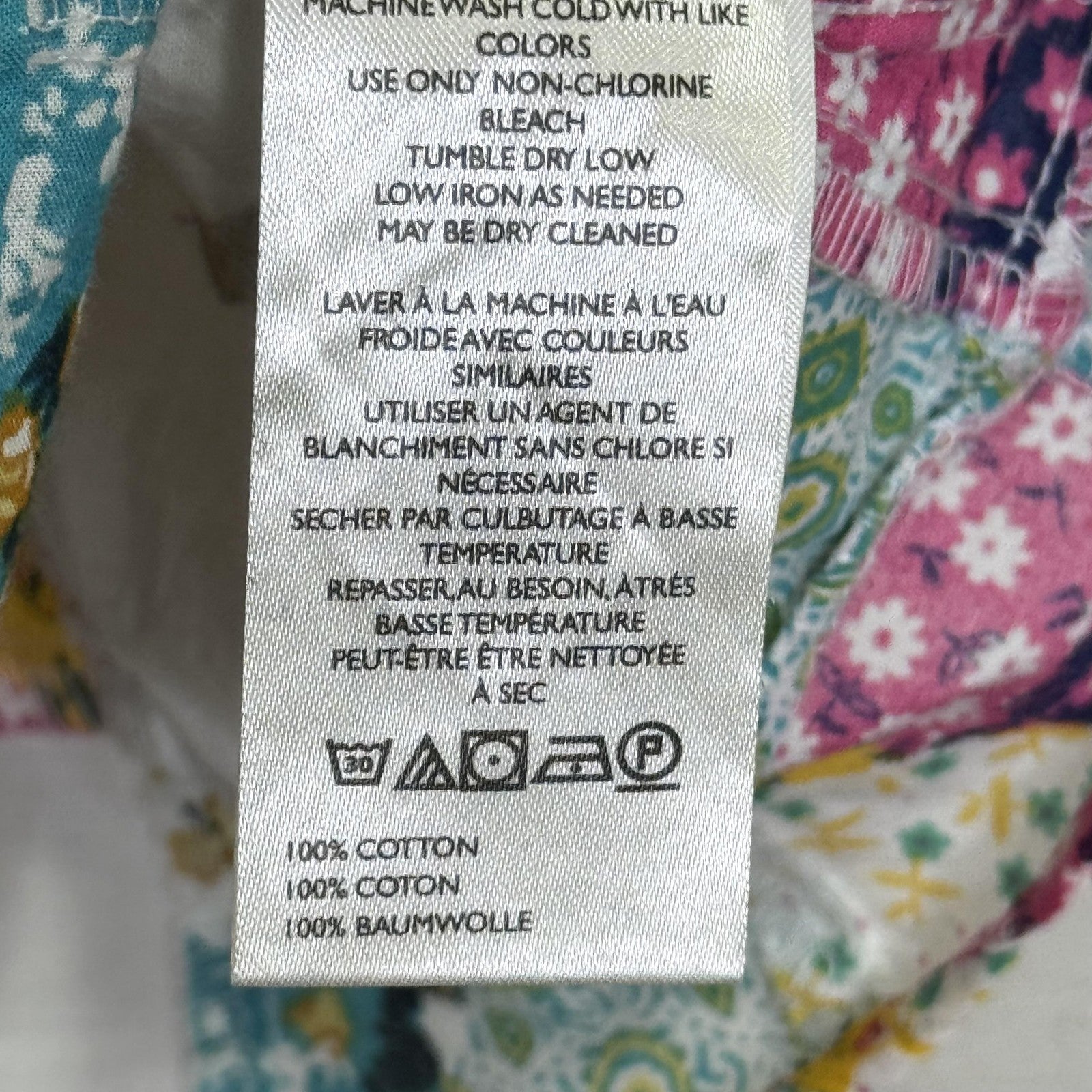 Anthropologie Pilcro Top Small Patchwork Button Front Boho Floral Quilt Tank