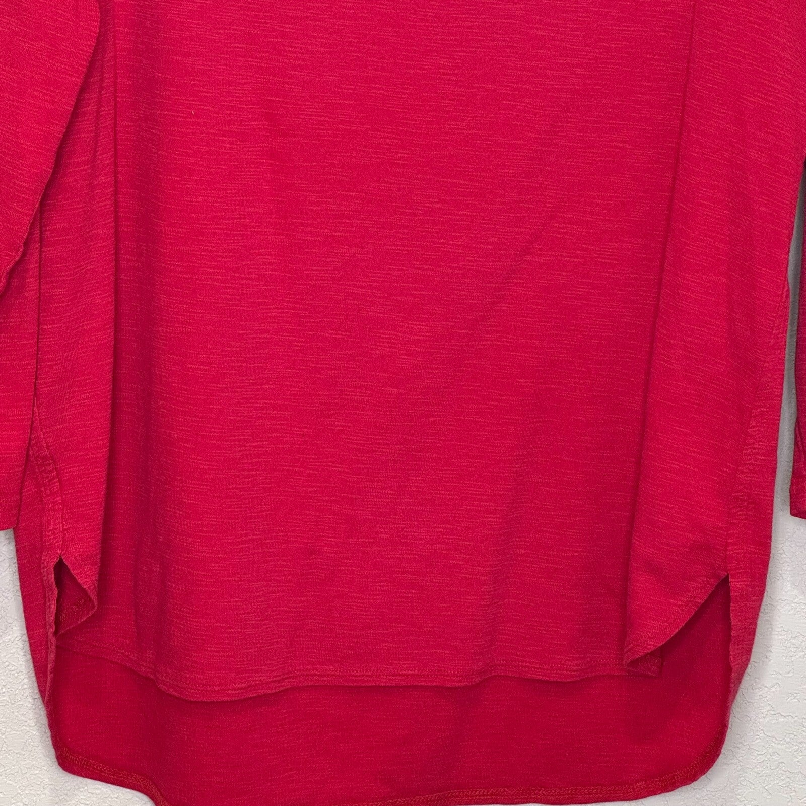 Tommy Bahama Ashby Isle T-Shirt Top Women Size Medium Red Coastal 3/4 Sleeve